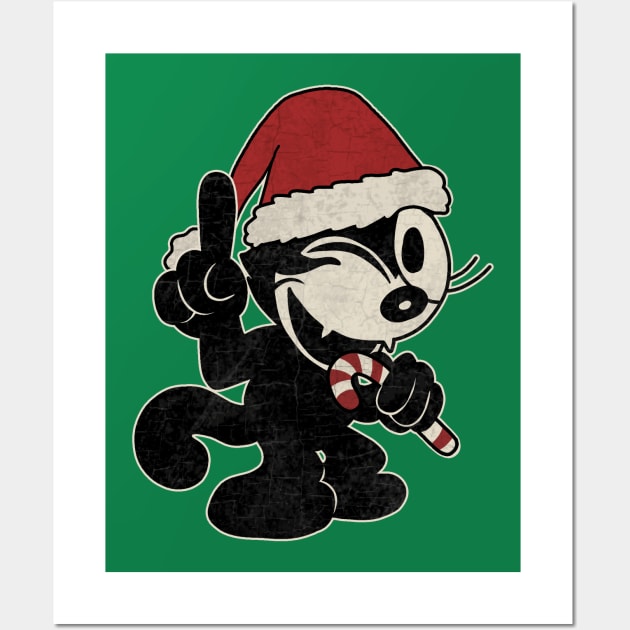 Felix the cat - Christmas Wall Art by valentinahramov